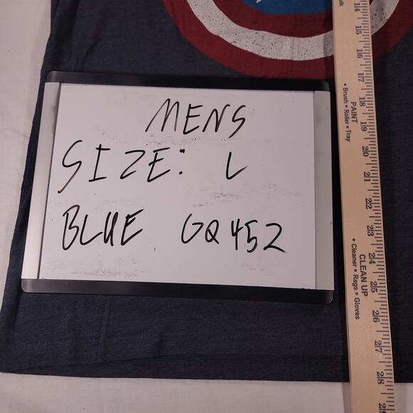 Marvel Captain America Graphic Short Sleeve Casual T Shirt Mens Size L Blue - Picture 7 of 9